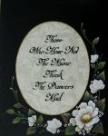 Floral Mat with Calligraphy Original Painting