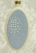 Blue Flat Oval Ornament
