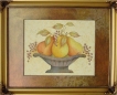 Pears and Currants in Patinaed Mat Painting