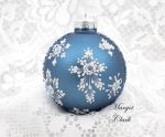 Teal Snowflake Ornament NEW