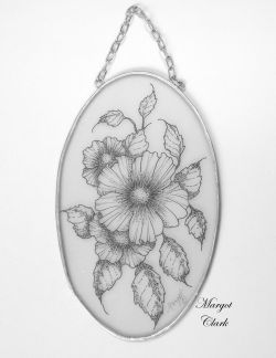 Flowers on Glass - Original Art Work